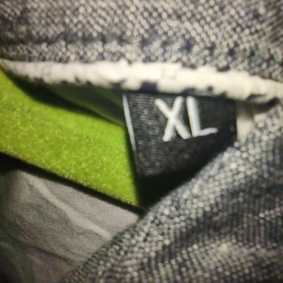 Natural Blue Men's Grey Long Sleeve Cotton & Linen Button Up Regular Fit XL - Picture 8 of 9